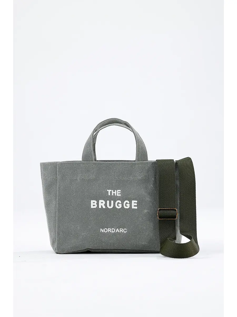 The Brugge Tote Bag Mumlu Kanvas Çanta Yeşil
